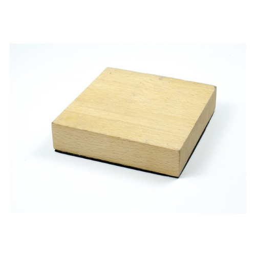 Wooden Dapping Block With Rubber Base 4"X4"X1"