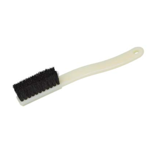 Natural Bristle Brush 4 rows With Plastic Handle, bristles 2-1/2" long, 1/2” wide. Overall length 7-1/2"