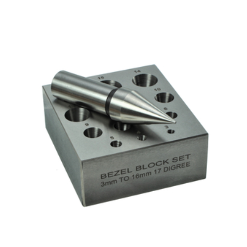 Bezel Block & Punch Collet Plate & Punch Round 17 Degree 3 To 16 mm