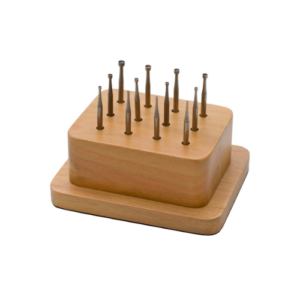 Cup Burs with Wooden Stand Set of 12 pcs