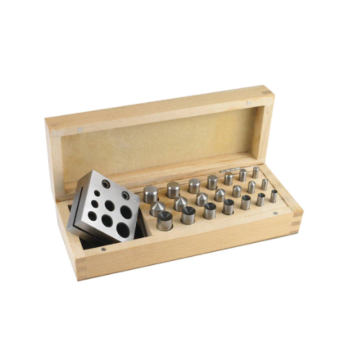 Disc Cutter set of 22 pcs Size- 1/4", 5/16", 3/8", 7/16", 1/2", 9/16" and 5/8".in Wooden Box