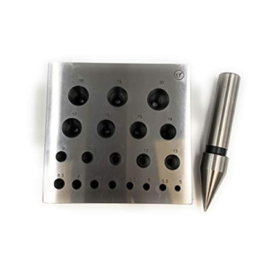 Bezel Block & Punch Collet Plate & Punch Round 28 Degree 5 To 20 mm.
