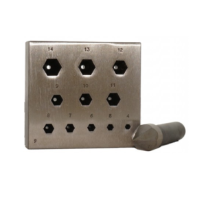 Bezel Block & Punch Collet Plate & Punch Hexagonal 17 Degree 4 To 14 mm